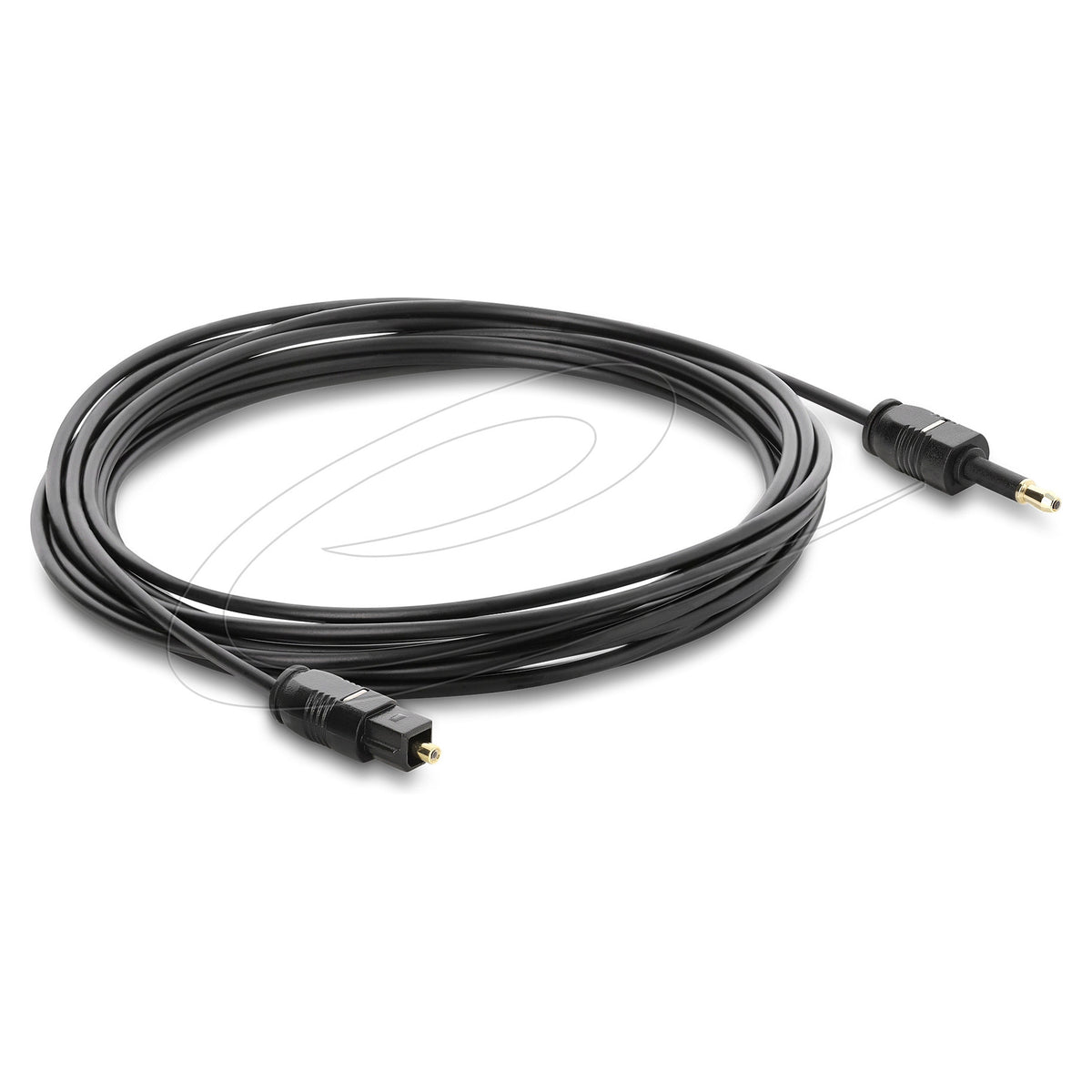 TOSLINK Kabel mini TOSLINK 3,5 mm Stecker auf TOSLINK Stecker, Ø 2,2 mm, 3 m, schwarz