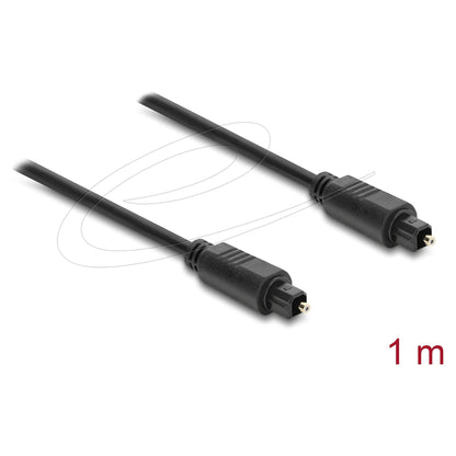 TOSLINK Kabel Stecker auf Stecker, Ø 4 mm, 1 m, schwarz