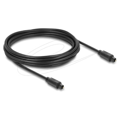 TOSLINK Kabel Stecker auf Stecker, Ø 4 mm, 5 m, schwarz