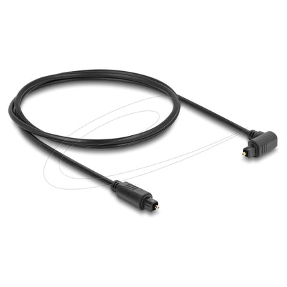TOSLINK Kabel Stecker 90° gewinkelt auf Stecker gerade, Ø 4 mm, 1 m, schwarz