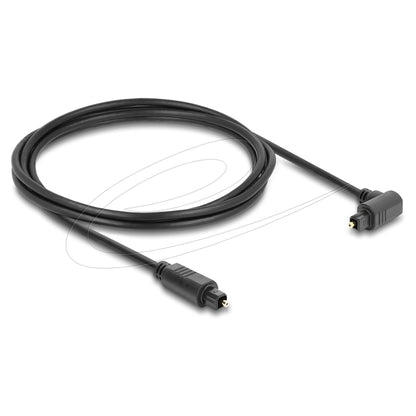 TOSLINK Kabel Stecker 90° gewinkelt auf Stecker gerade, Ø 4 mm, 3 m, schwarz