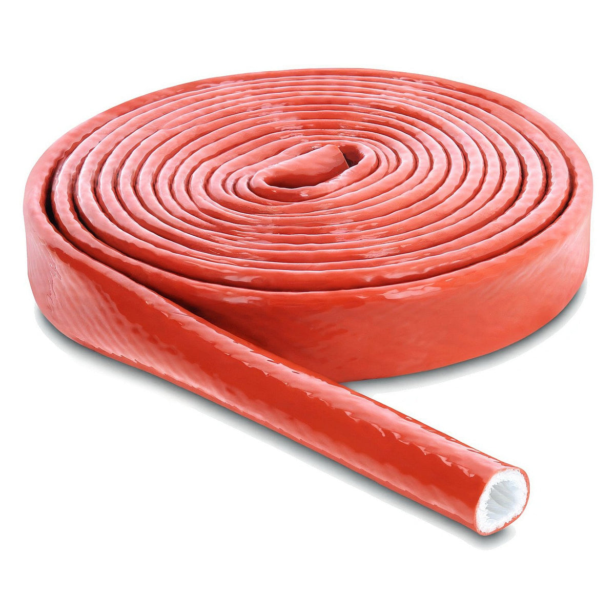 Feuerfester Schutzschlauch silikonbeschichtet 3 m x 10 mm rot
