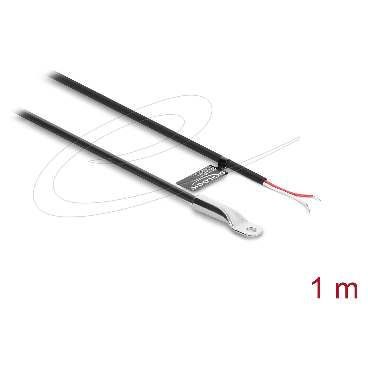 Temperaturfühler-Kabel M4 mit 2 x offenen Kabelenden PVC rund B25/85 3977K 1 m