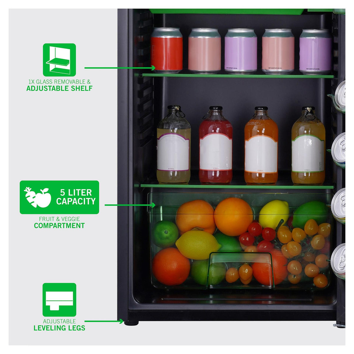 Ukonic Kühlschrank XBOX 91L inkl. Eisfach