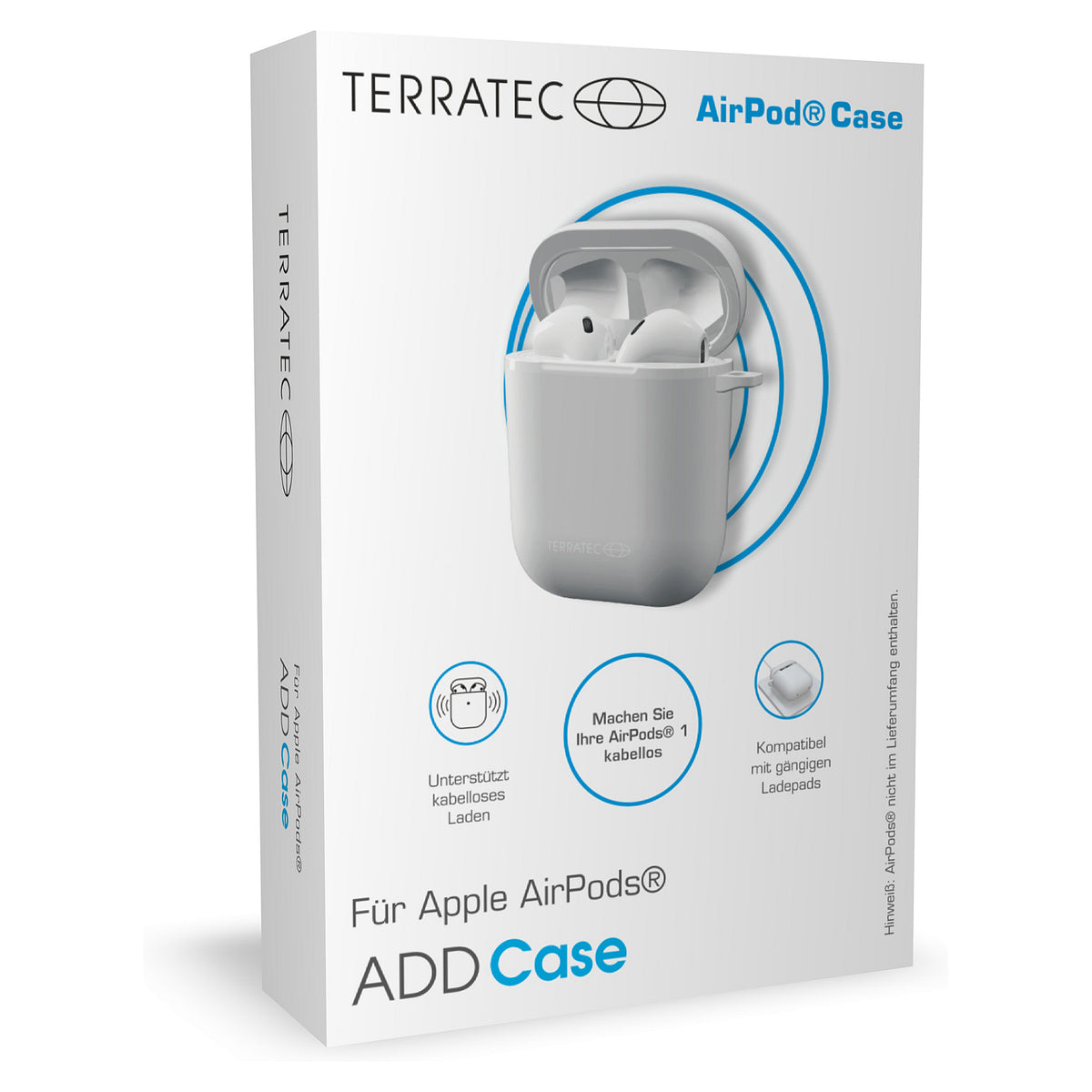 TerraTec ADD Case - Koffer mit Ladefunktion - für Apple AirPods (1. Generation, 2. Generation)