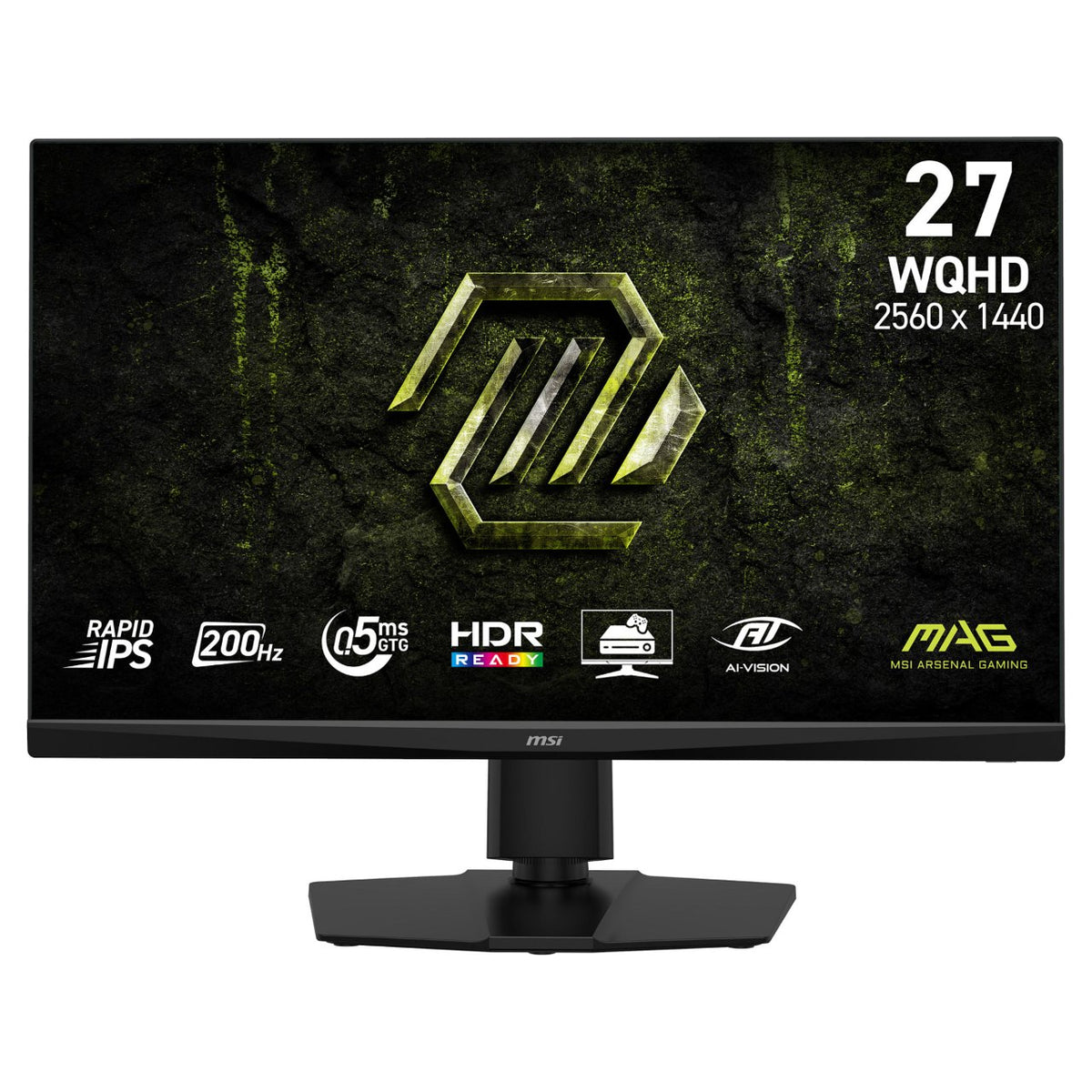 68,6 cm (27") 2560 x 1440 Pixel MSI 9S6-3CF7CA-001 16:9 Wide Quad HD Rapid IPS 0,5 ms 200 Hz DisplayPort HDMI Pivot Height VESA