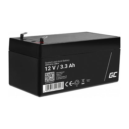 Green Cell AGM VRLA 12V 3.3Ah maintenance-free battery for the alarm system, cash register, toys