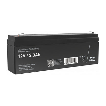 Green Cell AGM VRLA 12V 2.3Ah maintenance-free battery for the alarm system, cash register, toys