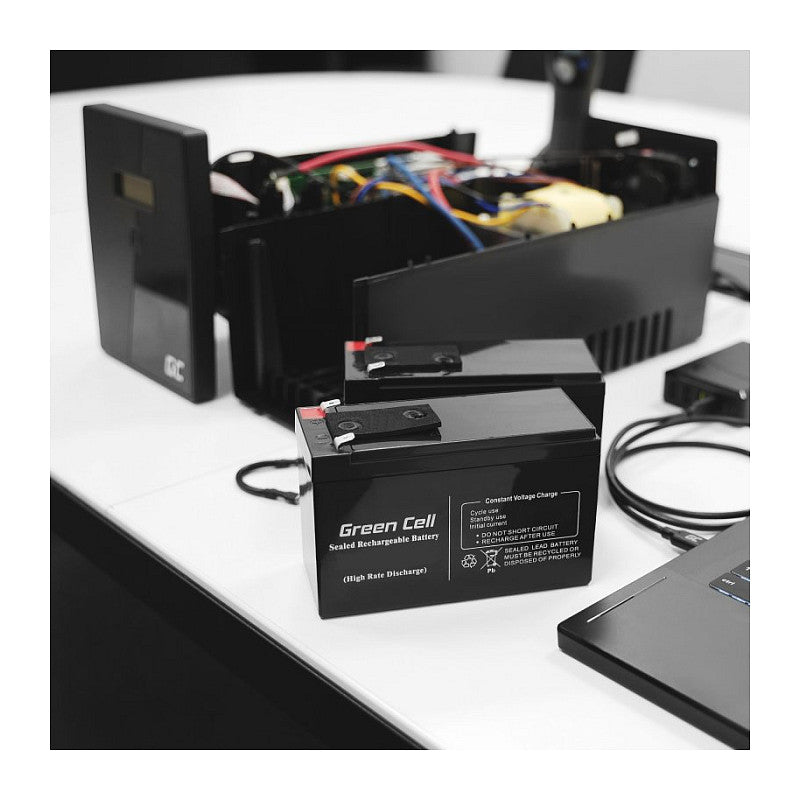 Green Cell AGM VRLA 12V 2.3Ah maintenance-free battery for the alarm system, cash register, toys