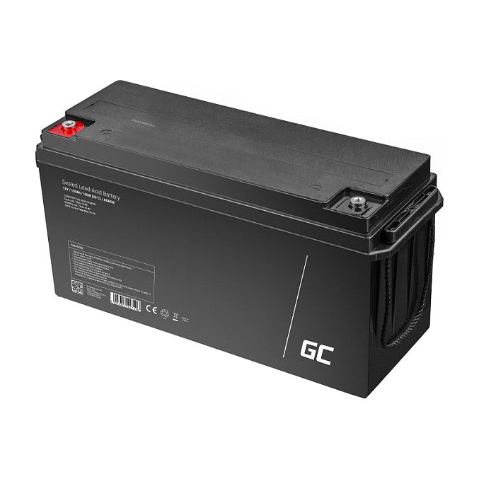 Green Cell AGM VRLA 12V 150Ah maintenance-free battery for camper, photovoltaics, solar panels, boats