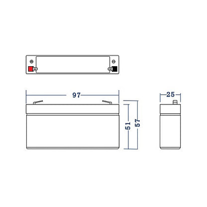 Green Cell AGM VRLA 6V 1.2Ah maintenance-free battery for the alarm system, cash register, toys