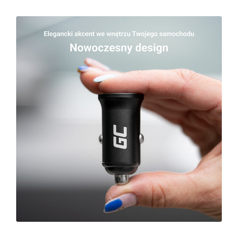 Green Cell Autoladegert 36W GC PowerRide Nano36 mit 2x USB-A Ultra Charge Schnellladung