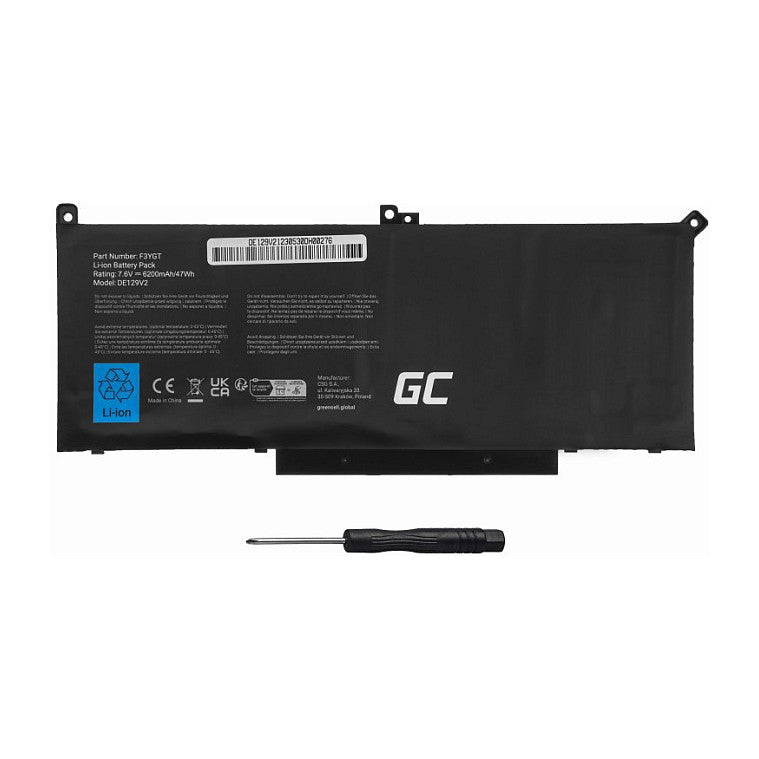 Green Cell Battery F3YGT for Dell Latitude 7280 7290 7380 7390 7480 7490