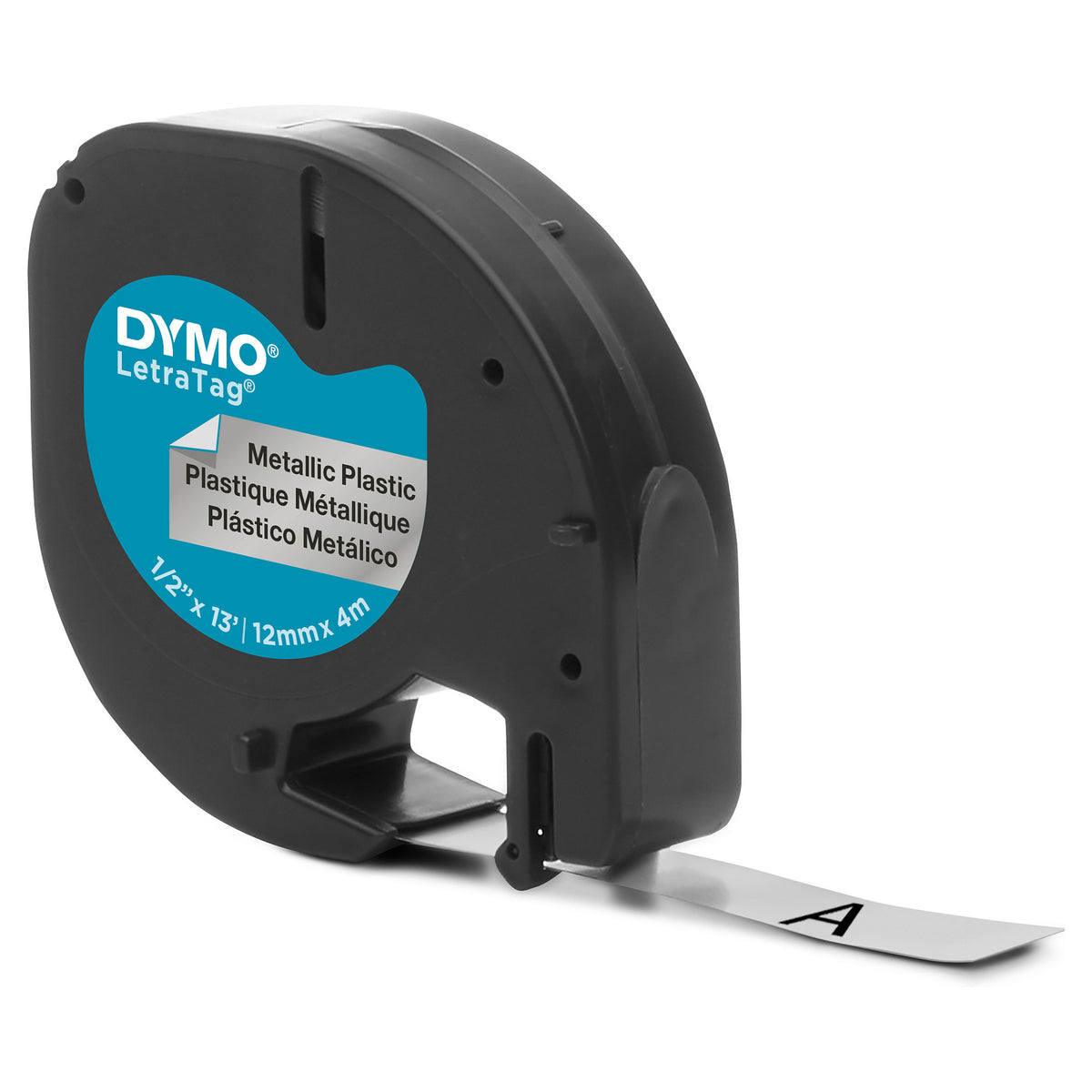 Dymo Letratag Band Metall silber 12 mm x 4 m