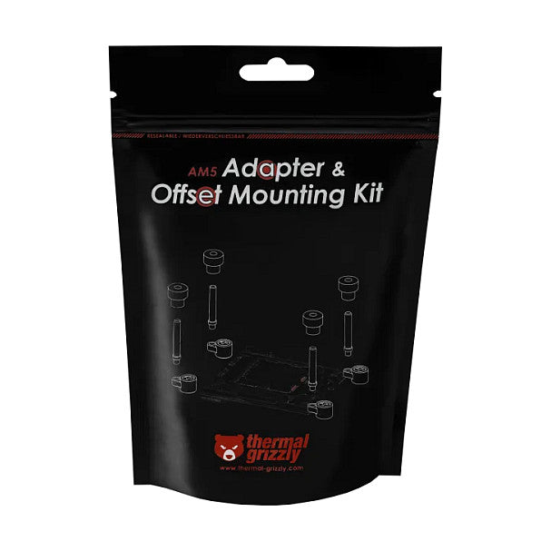 K Thermal Grizzly AM5 Adapter & Offset Mounting Kit, Befestigung/Montage (schwarz)
