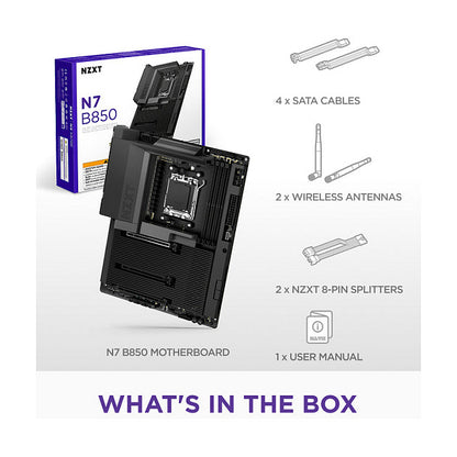 NZXT N7 B850 WiFi Black DDR5 AM5 Black Cover N7-B85XT-B1 retail