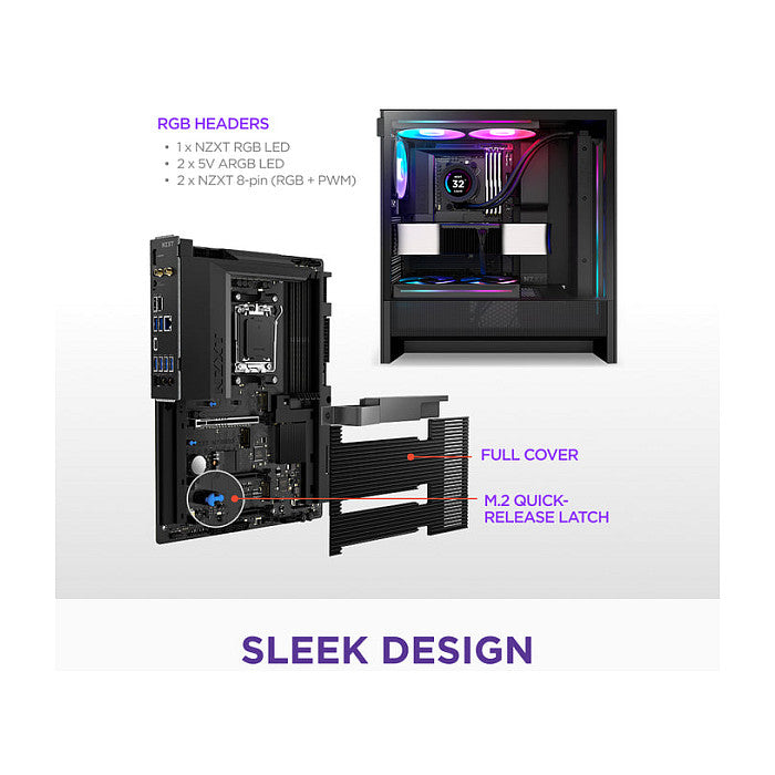 NZXT N7 B850 WiFi Black DDR5 AM5 Black Cover N7-B85XT-B1 retail