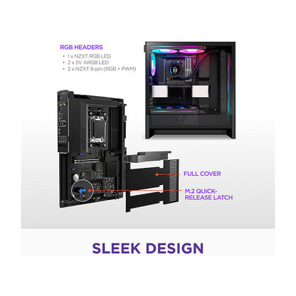 NZXT N7 B850 WiFi Black DDR5 AM5 Black Cover N7-B85XT-B1 retail