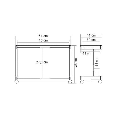 ROLINE Mini-Druckertisch, bis 30 kg, grau