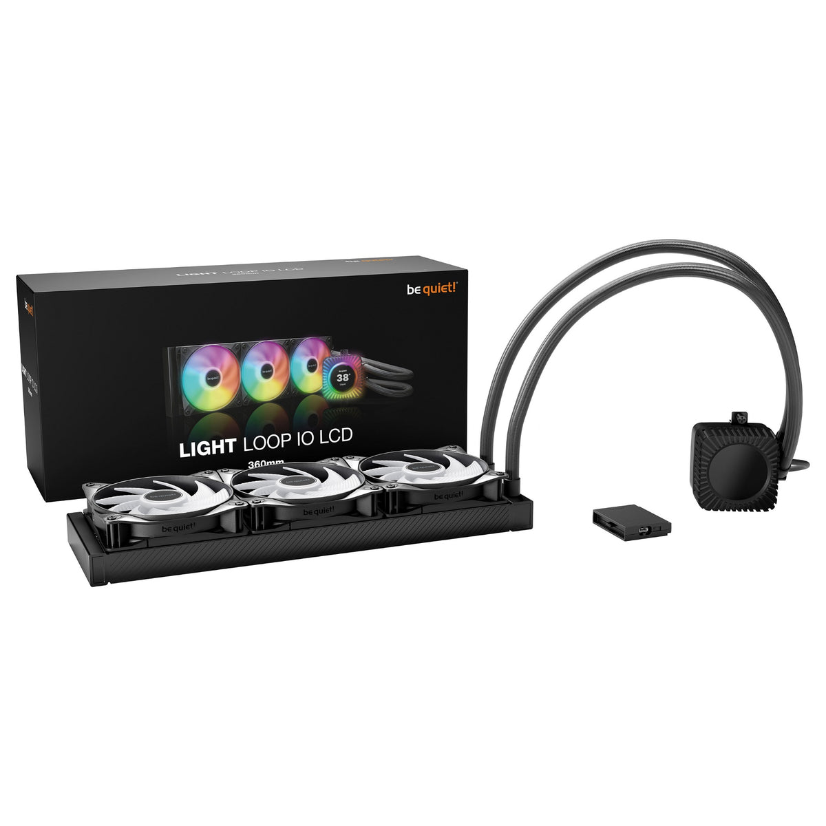 K be quiet! Light LOOP IO LCD 360 mm Wasserkühlung für Intel/AMD