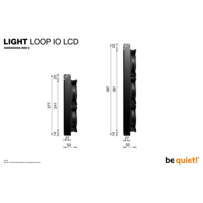 K be quiet! Light LOOP IO LCD 360 mm Wasserkühlung für Intel/AMD