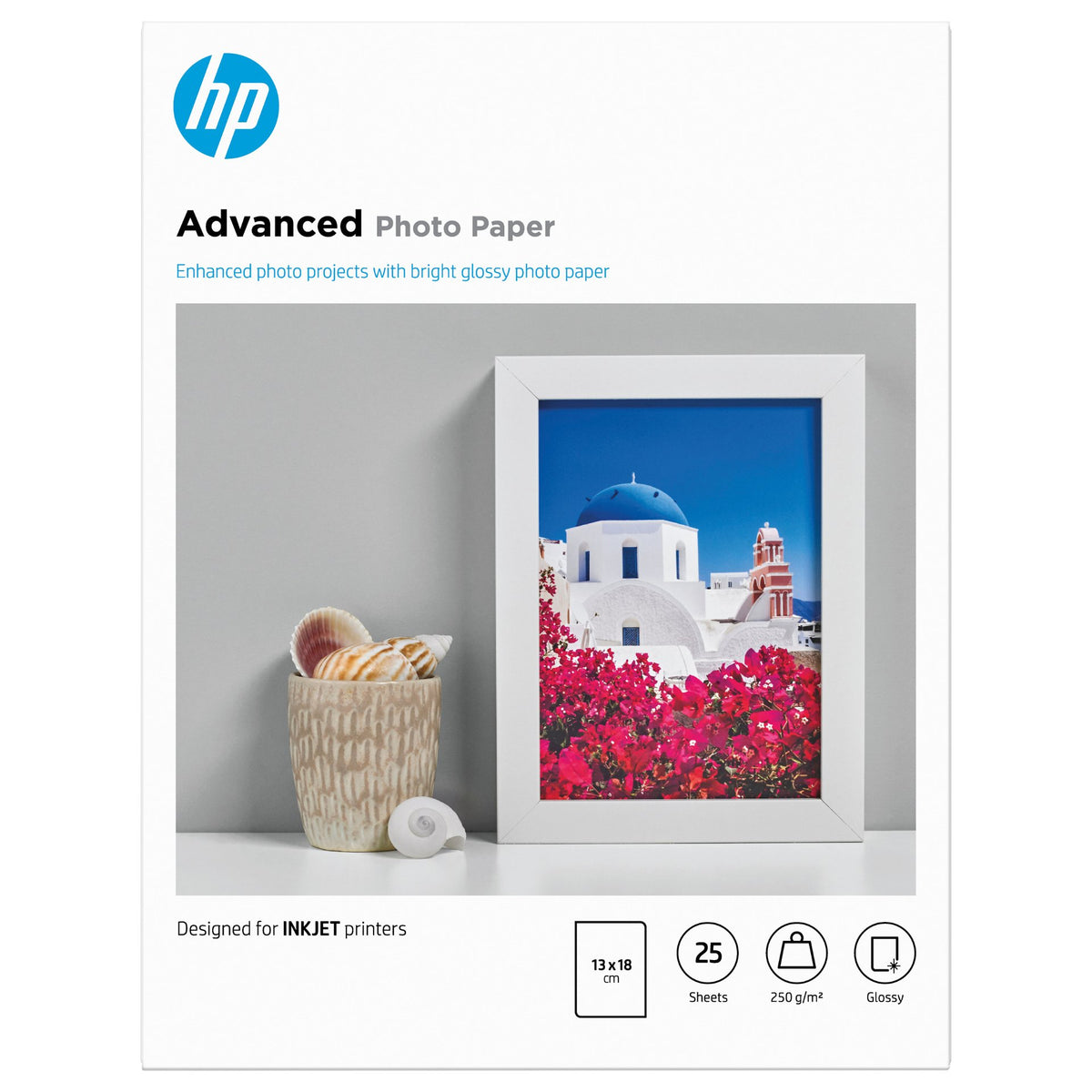 HP Advanced Fotopapier glnzend - 25 Blatt/13 x 18 cm, randlos
