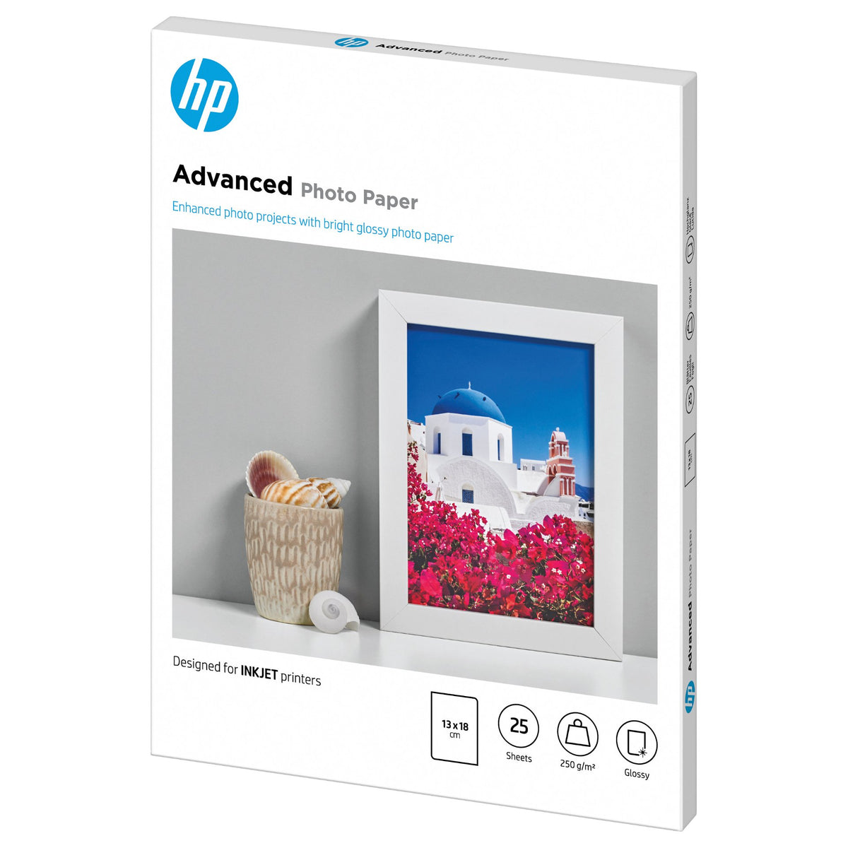 HP Advanced Fotopapier glnzend - 25 Blatt/13 x 18 cm, randlos