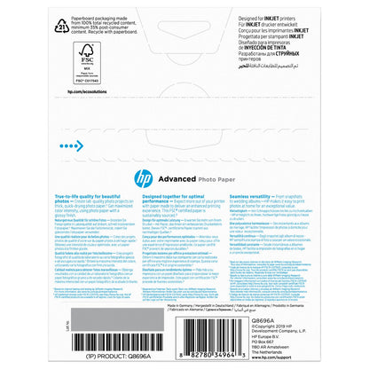 HP Advanced Fotopapier glnzend - 25 Blatt/13 x 18 cm, randlos