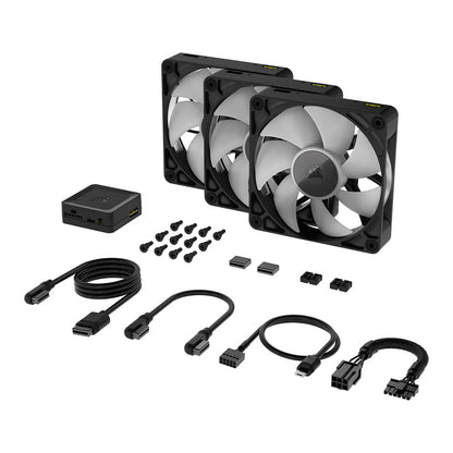 Corsair ICUE LINK RX120 RGB Black 3-pack 120mm Housing Fans