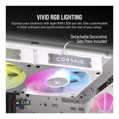 Corsair Fan 120x120x25 RX120 RGB ICUE Link White Triple