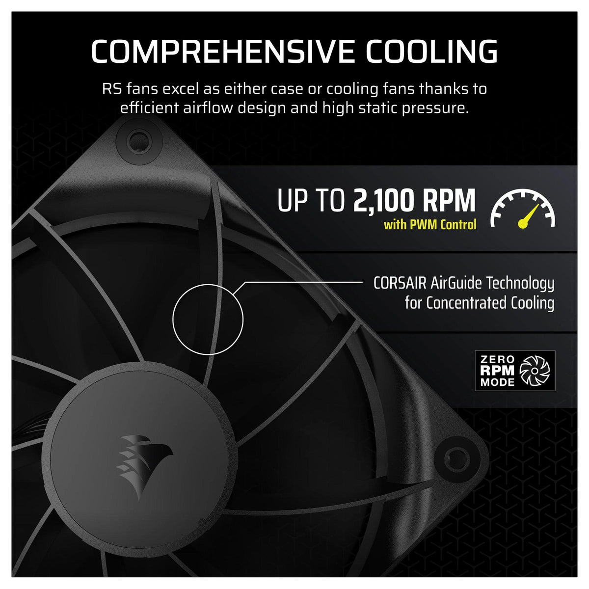Corsair RS Series 120 PWM Fan 120mm Black