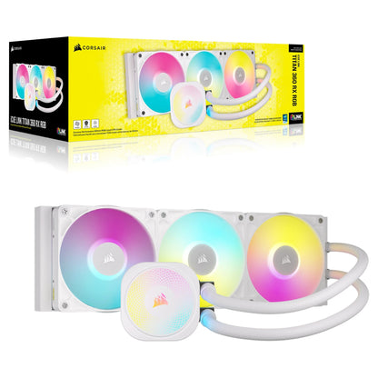 K CORSAIR iCUE LINK Titan 360 RX RGB weiß | AiO-Wasserkühlung