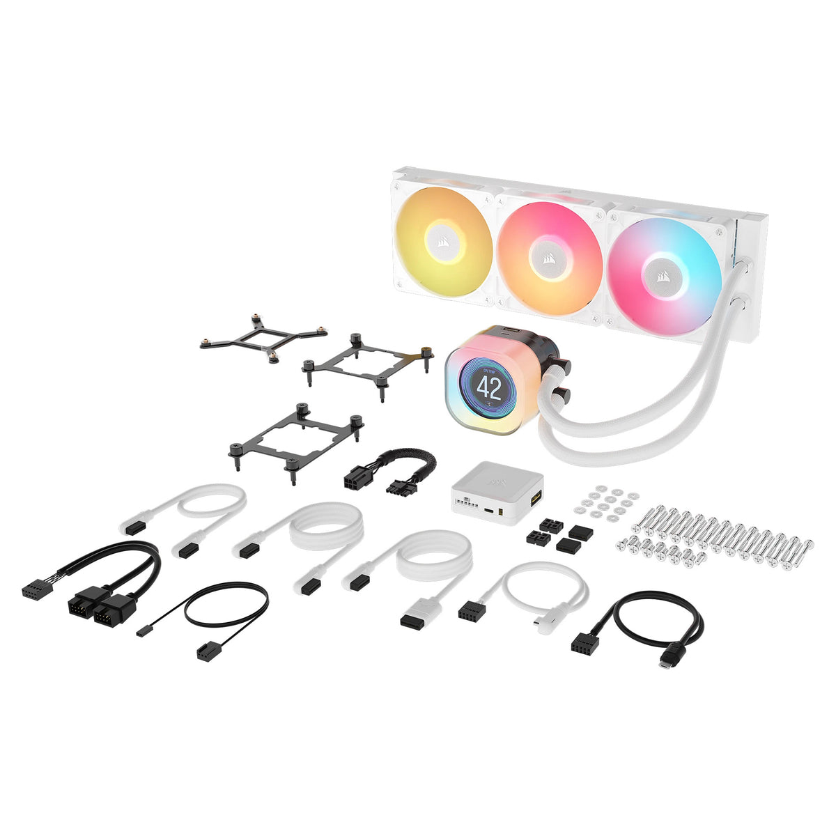 K CORSAIR WAK ICUE LINK TITAN 360 RX LCD White AIO 360mm