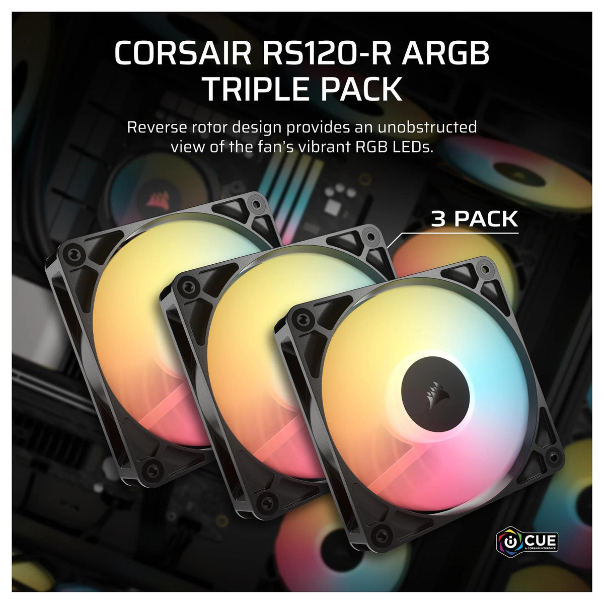 Corsair Fan 12012025 RS120-R ARGB PWM Triple Pack