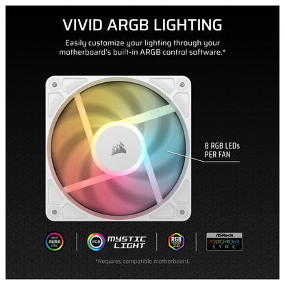 Corsair Fan 12012025 RS120-R White ARGB PWM Triple P.