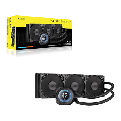 K CORSAIR NAUTILUS 360 RS LCD Black AiO Water Cooling
