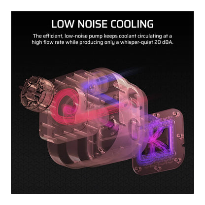 K CORSAIR NAUTILUS 360 RS LCD Black AiO Water Cooling
