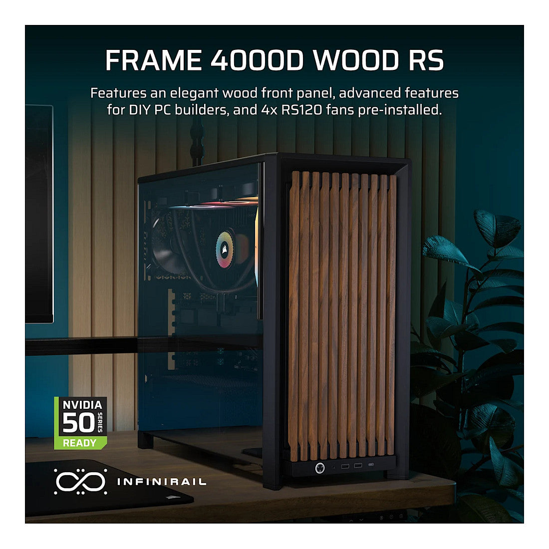 Corsair Frame 4000D RS - Midi-Tower Gaming - E-ATX - Side Panel with Window (Tempered Glass)