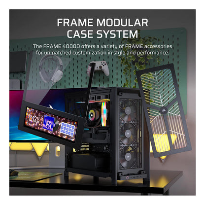 Corsair Frame 4000D RS - Midi-Tower Gaming - E-ATX - Side Panel with Window (Tempered Glass)