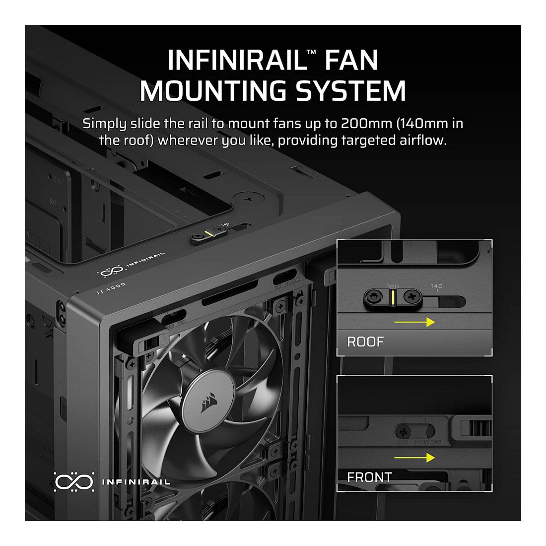Corsair Frame 4000D RS - Midi-Tower Gaming - E-ATX - Side Panel with Window (Tempered Glass)