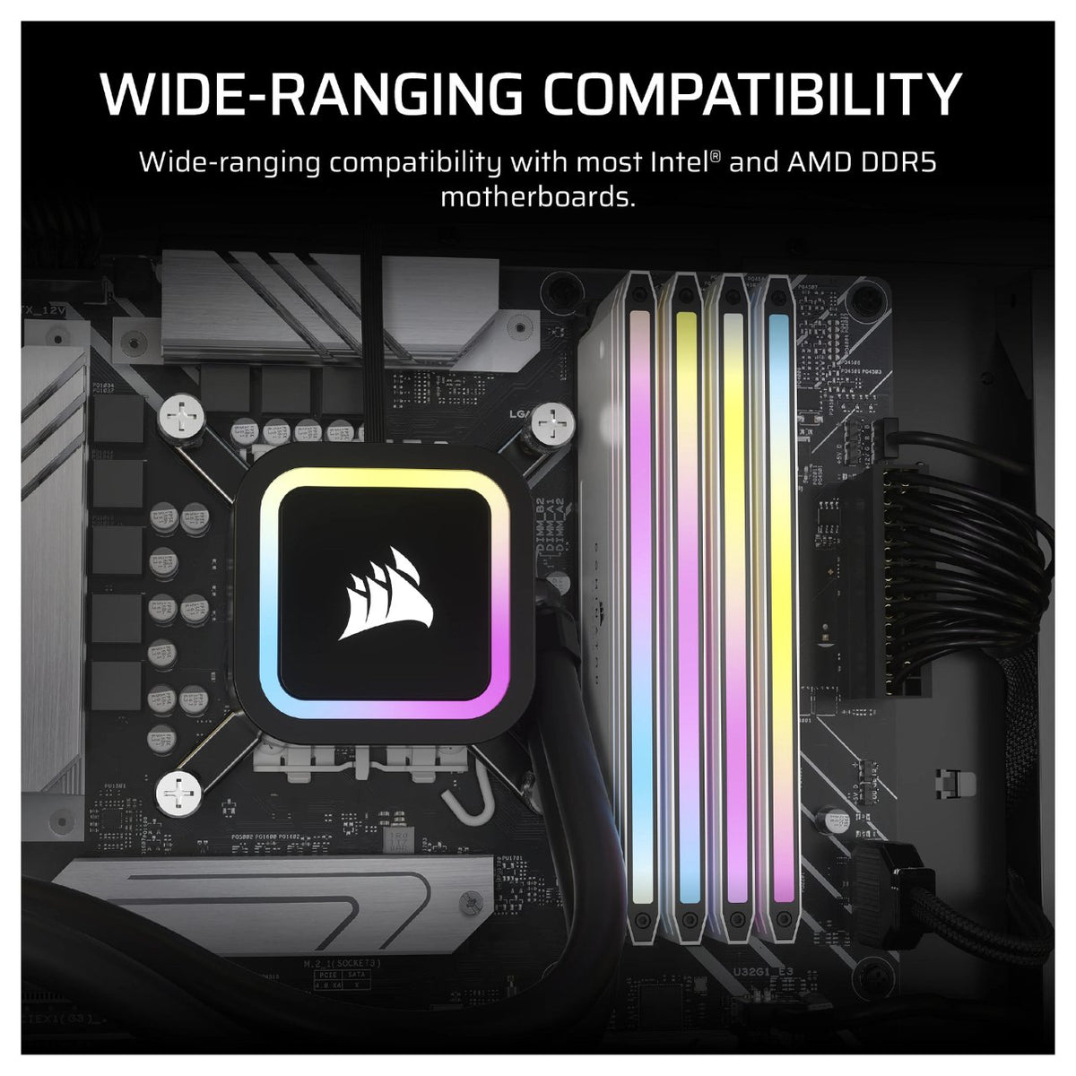 K Corsair DOMINATOR Titanium Light Enhancement Kit, RGB LED, White Heatsink Functional LEDs, no DRAM ICs (CMPLEKIT2W)