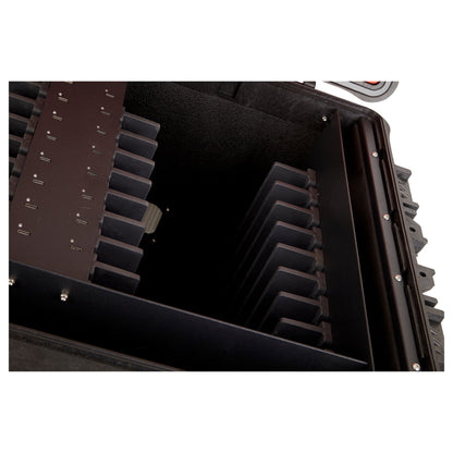 DEQSTER KT16C-PD (Schnellladefunktion) für 16 iPads, nur laden, Schwarz/Orange, 16 in 1, 1,8m, USB-C PD, 10-744121