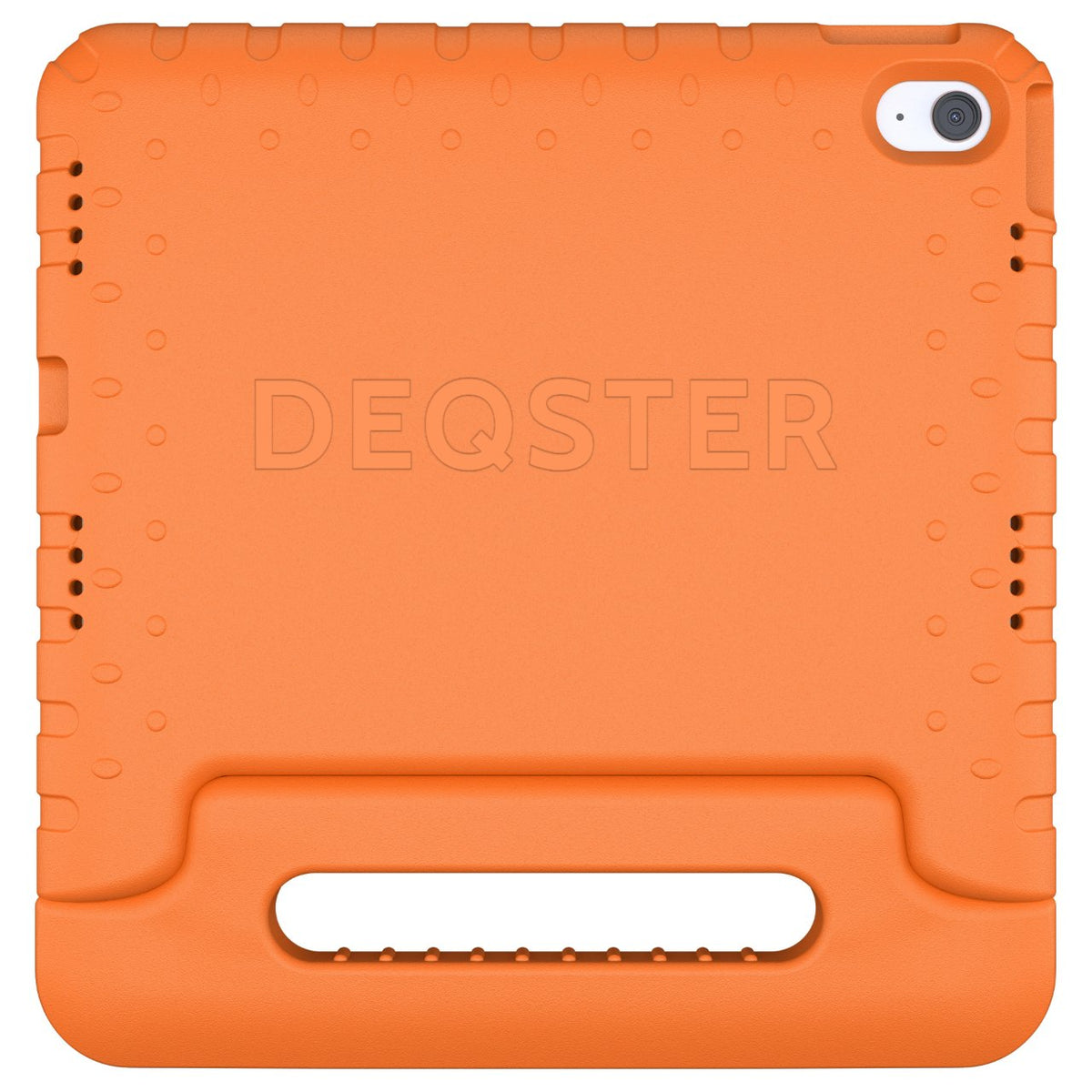 Deqster Kids Case Tablethülle & Schutzglas f. iPad 10./11.Gen Kindersicher & robust, Integrierte Stylus-Halterung, 9H Displayschutzglas, Orange