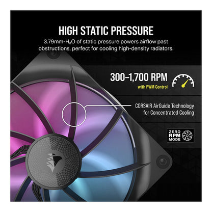 Corsair Fan 140x140x25 RX140 RGB ICUE Link Dual Kit