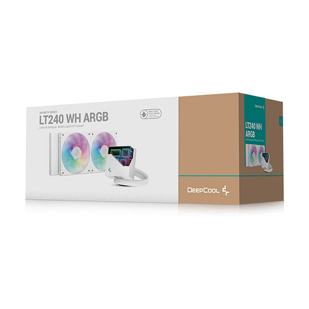 K DeepCool LT240 All-in-one Liquid Cooler 12cm 600 RPM 2400 RPM 72.04 Cfm White