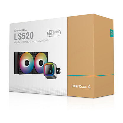 K DeepCool LS520 Processors Liquid Cooling System 1-Pack Black 120mm