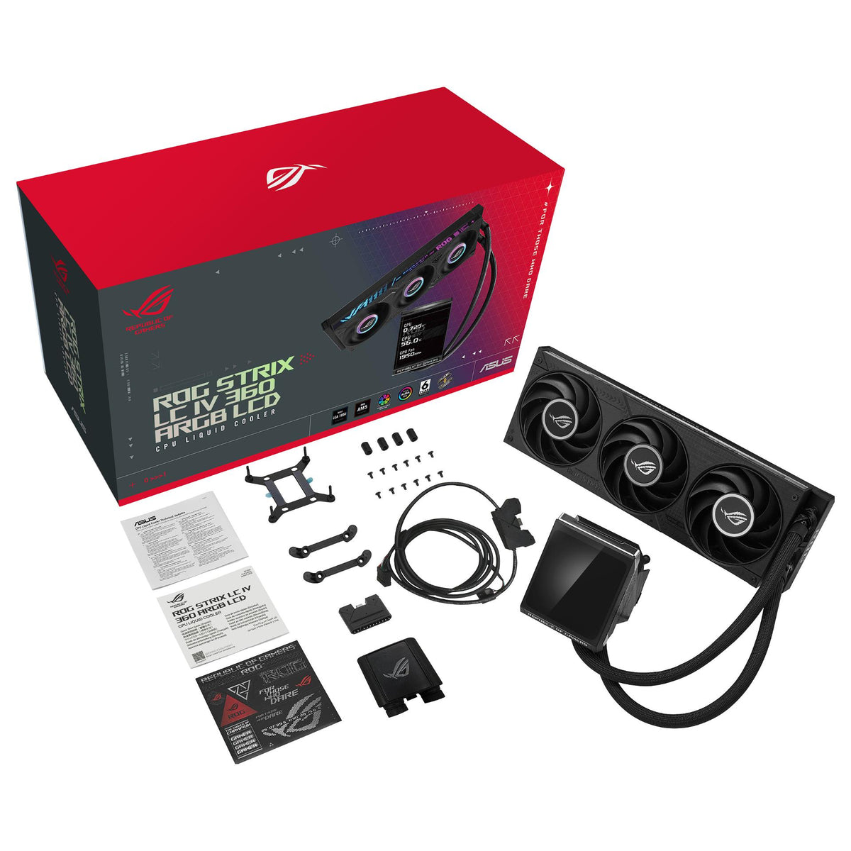 K ASUS ROG STRIX LC IV 360 ARGB LCD BLACK