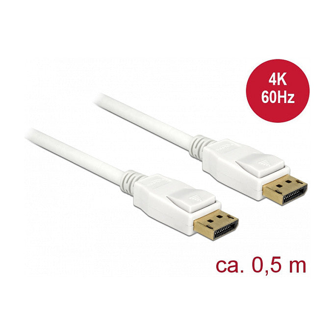 Kabel DisplayPort 1.2 Stecker > DisplayPort Stecker 4K 60 Hz 0,5 m