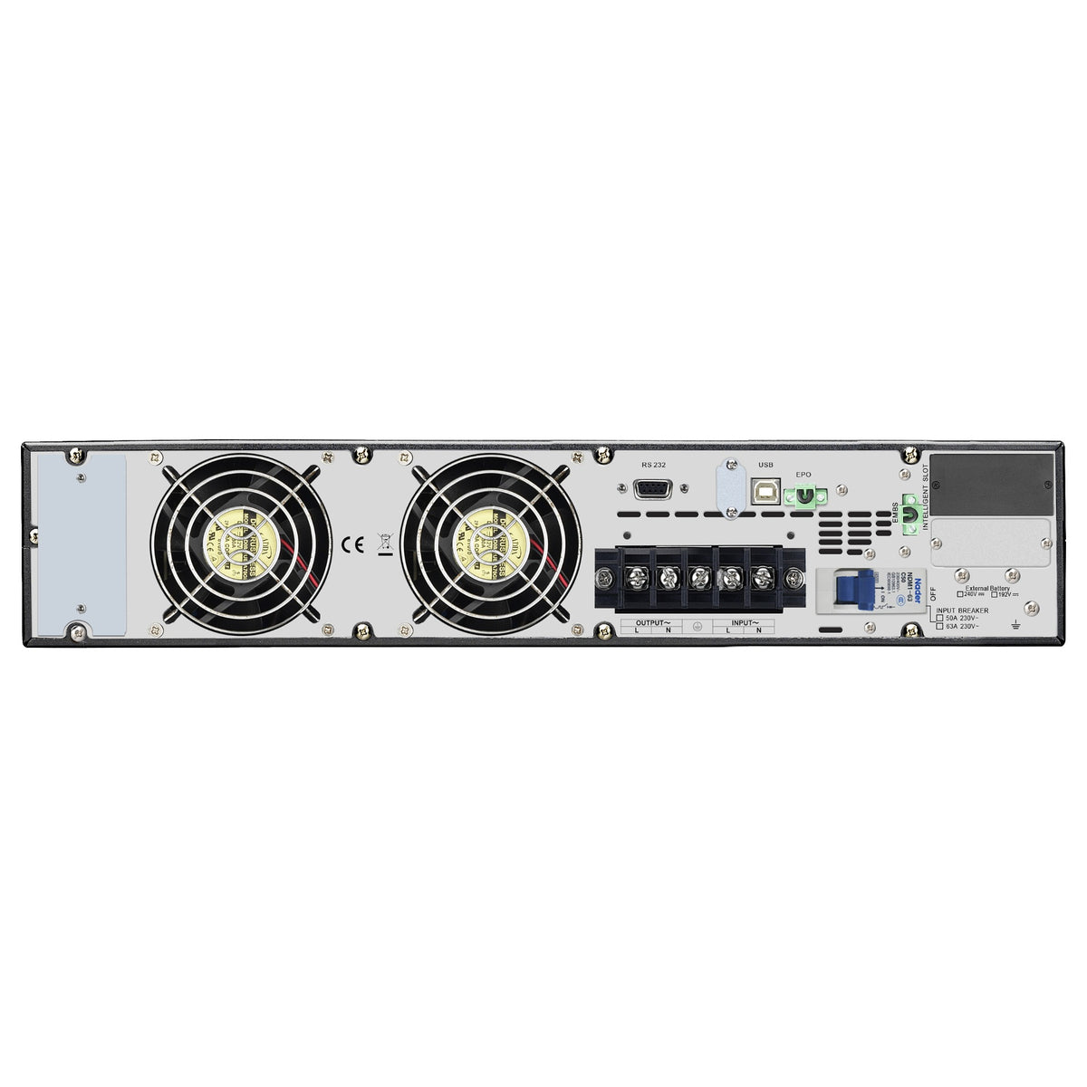 APC Easy UPS SRV SRV6KRIRK UPS rack-mountable AC 220/230/240V 6000Watt 6000VA USB RS-232 4U