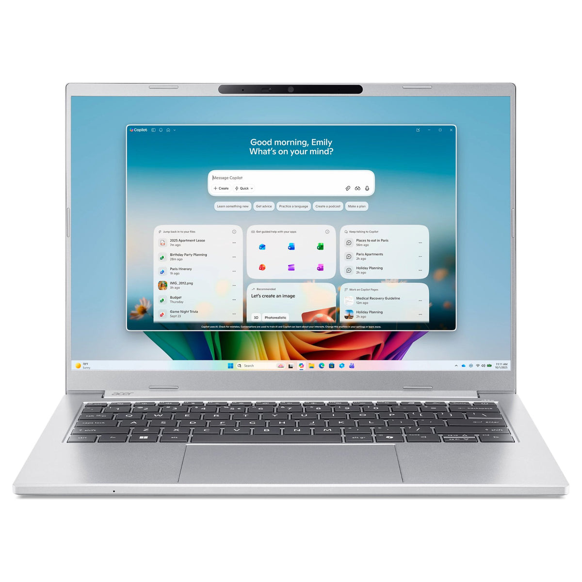 Acer Aspire 14 AI OLED A14-I71M-76XL CU7-355/16GB/512SSD/W11 Home